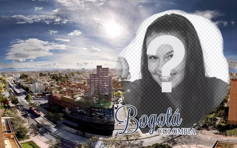 Postal de la ciudad de Bogotá para personalizar con tu foto ..