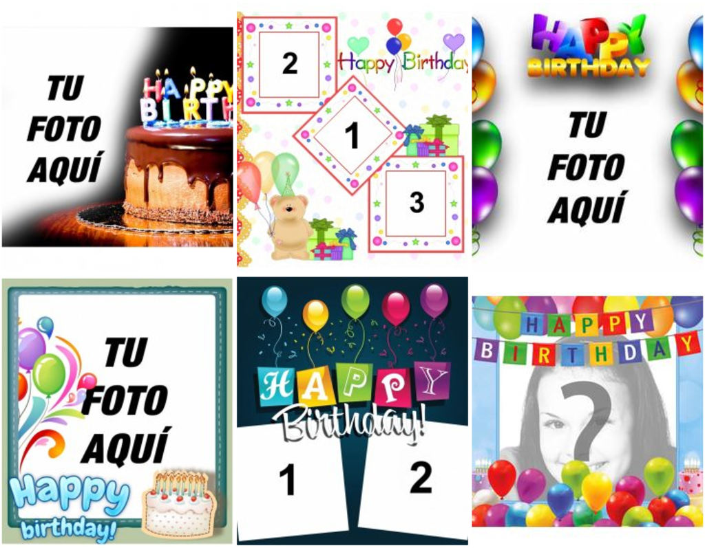 Postales De Happy Birthday Para Hacer Con Tus Fotos Fotoefectos 6634