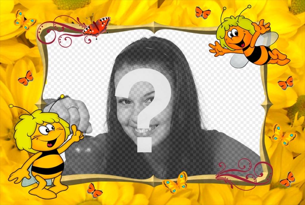 Marco de fotos infantil para personalizar con la Abeja Maya ..