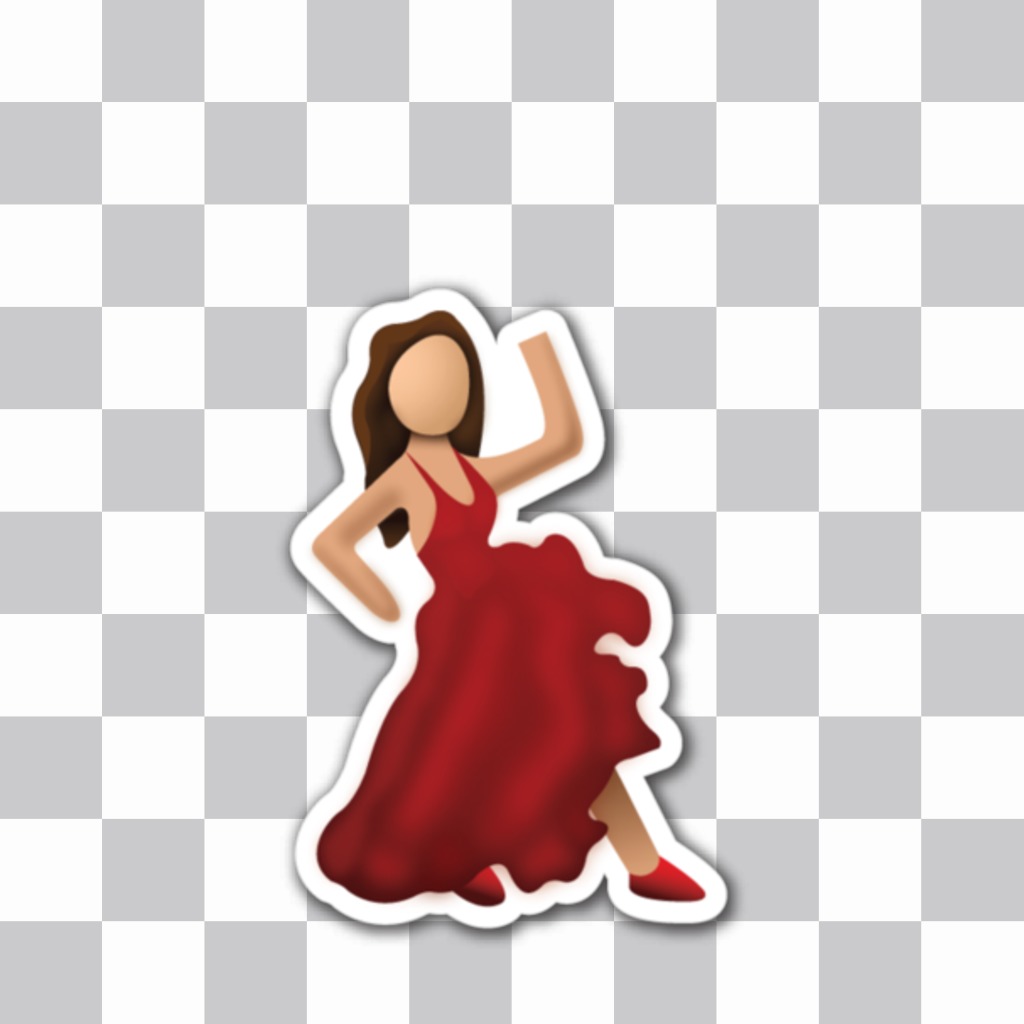 EMoticono de una flamenca bailando de whatsapp para poner